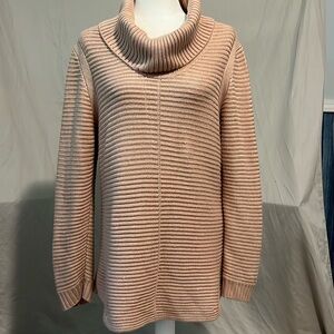 Calvin Klein women’s SzL cowl neck pink sweater Excellent used condition